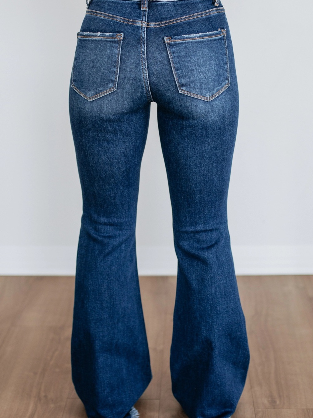 NWT Risen 9/29 Distressed Flare Jeans - Picture 2 of 5